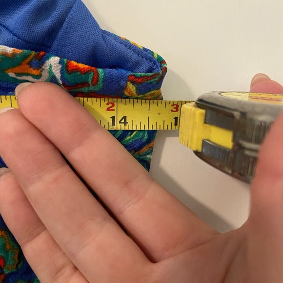 City Studio LIKE NEW tropical blue print floral tiered ruffle skirt mini dress - Picture 9 of 10